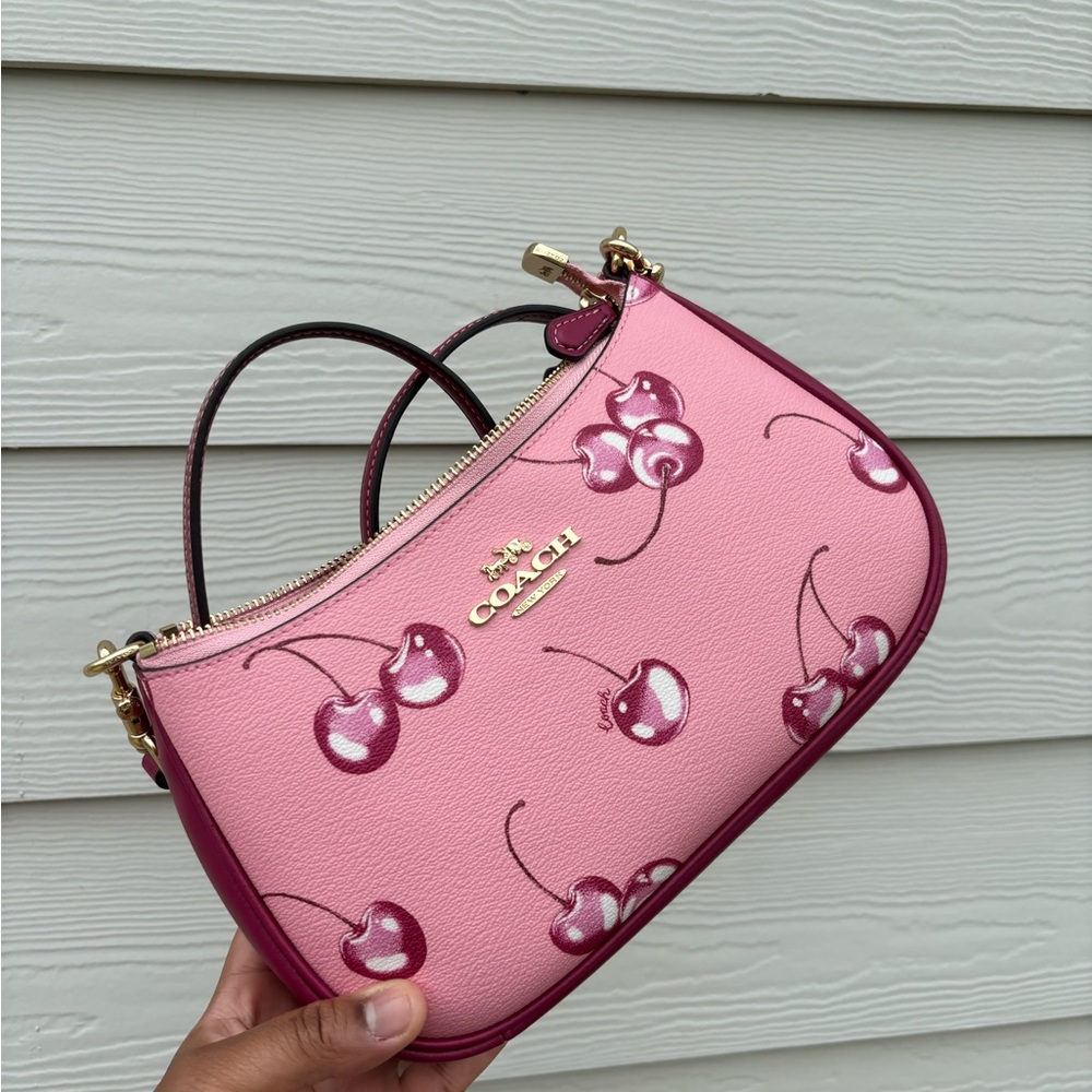 SOLD Coach Teri shoulder bag with cherry print NWT